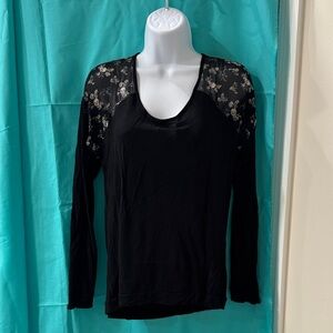 Black Floral Women's Top